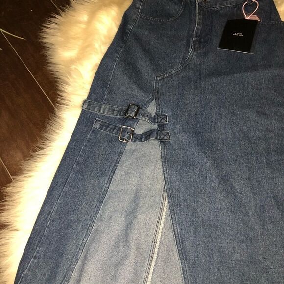 K•Space dark denim asymmetrical skirt sz XS/Small - Picture 9 of 15